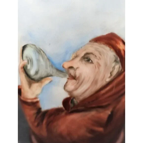 Vintage J.P. Limoges France Friar Monk Priest Drinking, Tankard, Dragon Handle